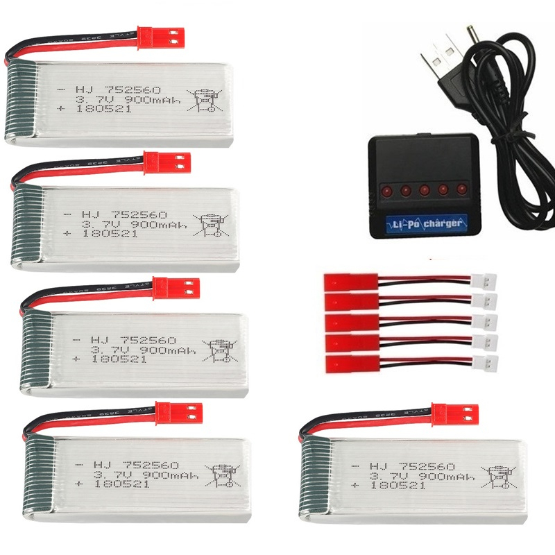 Eachine Drone E58 - Akumulator JST 3.7V 900mAh + Ładowarka